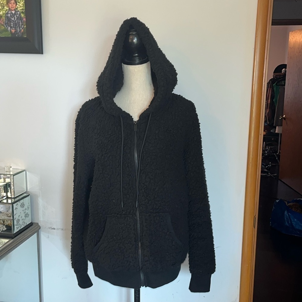 Marc New York Andrew Marc Women Black Zip Up Hoodie Large - Picture 1 of 9